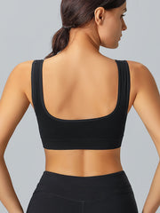 Seamless Racerback Sports Bra Wirefree Padded Yoga Gym Tank Top