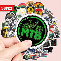 50 Waterproof Vinyl Biking Lifestyle Decals for Laptops Phones Guitars