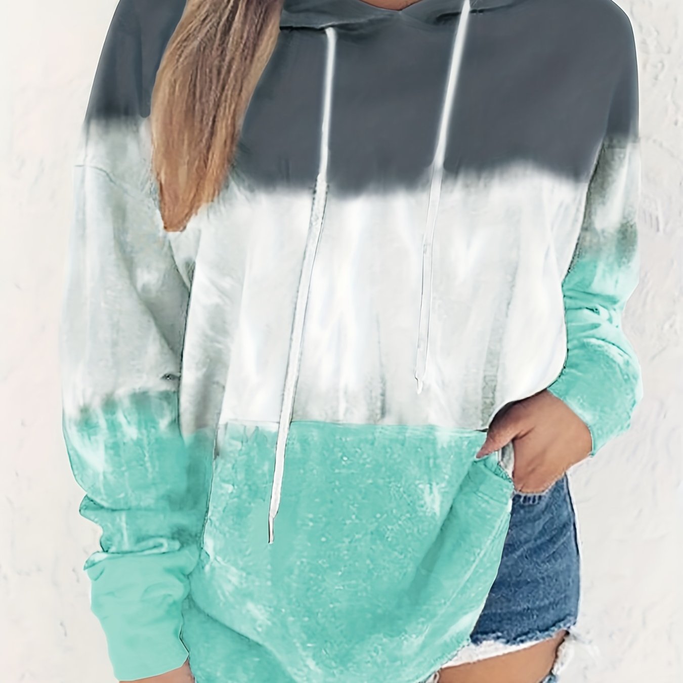 Tie Dye Kangaroo Pocket Hoodie Casual Long Sleeve Hoodie Sweatshirt