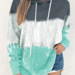 Tie Dye Kangaroo Pocket Hoodie Casual Long Sleeve Hoodie Sweatshirt