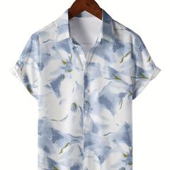 Men's Hawaiian Shirt Abstract Print Regular Fit Short Sleeves for Summer Beach