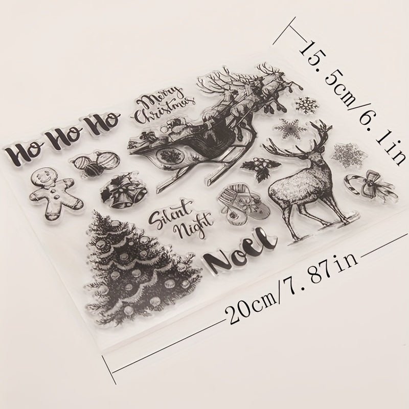 Christmas Tree Deer Silicone Stamp DIY Scrapbook Photo Card Decoration