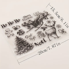 Christmas Tree Deer Silicone Stamp DIY Scrapbook Photo Card Decoration