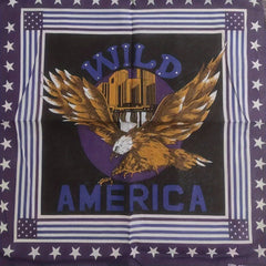 Eagle Print Bandana Flag Cotton Square Scarf Cowboy Headband