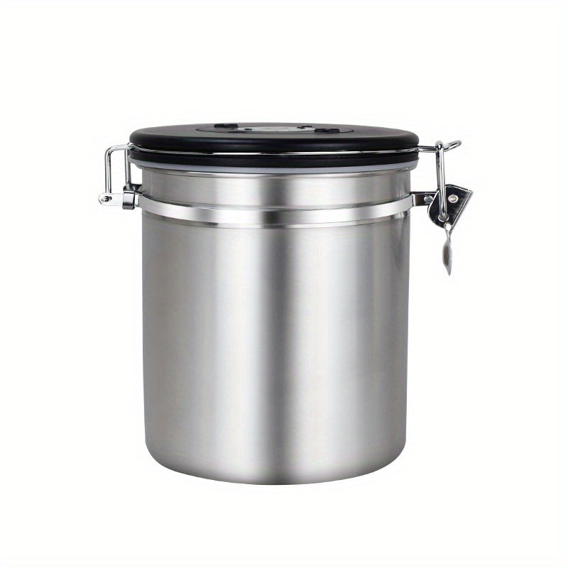 Stainless Steel Coffee Bean Sealed Jar with Measuring Spoon