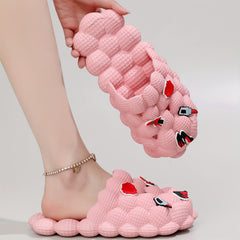 Girls' Cartoon Charm Lychee Slippers Non Slip Lightweight Indoor Shower Pool