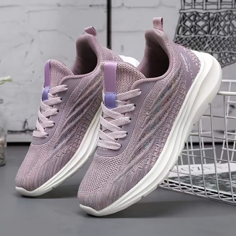 Solid Platform Sneaker Lace Up Low Round Toe Non slip Trainers