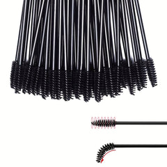 100 Pcs Eyelash Mascara Brushes for Eye Lashes Extension - Purple Deep Red