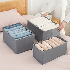5 7 Grid Clothes Drawer Storage Box With Lid - Space Saving Organizer