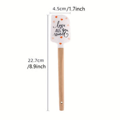 Easter Bunny Silicone Spatula Wood Handle Cake Cream Icing Scraping