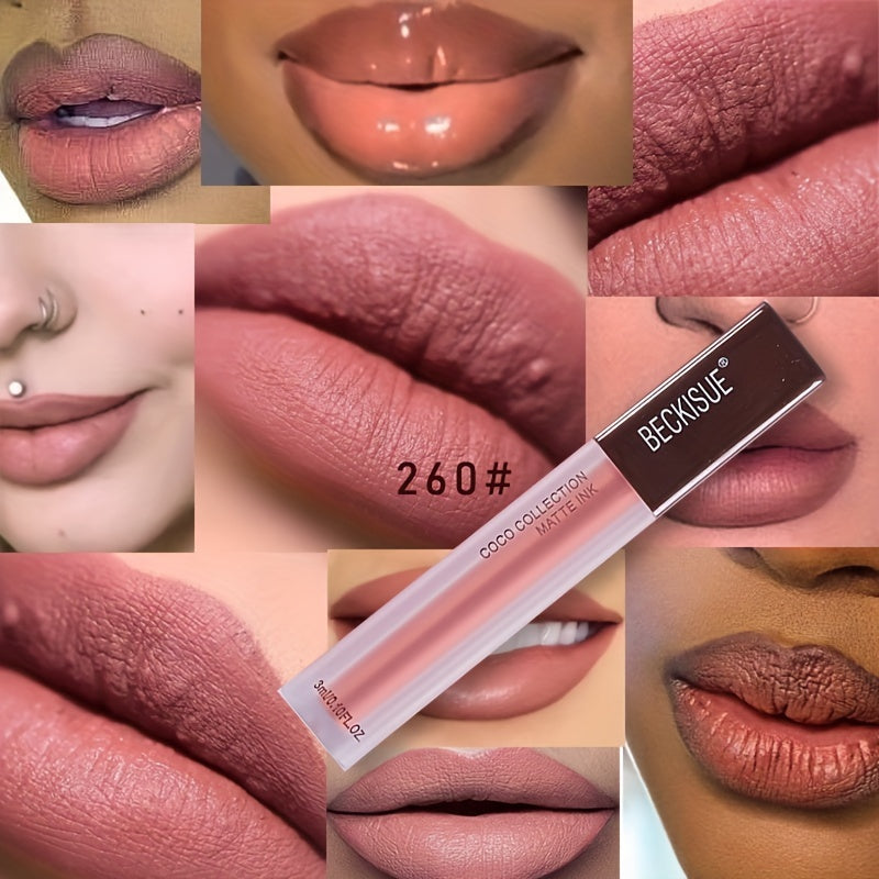 Coffee Nude Matte Velvet Lipstick Set of 5 Dark Light Coffee Lip Glaze