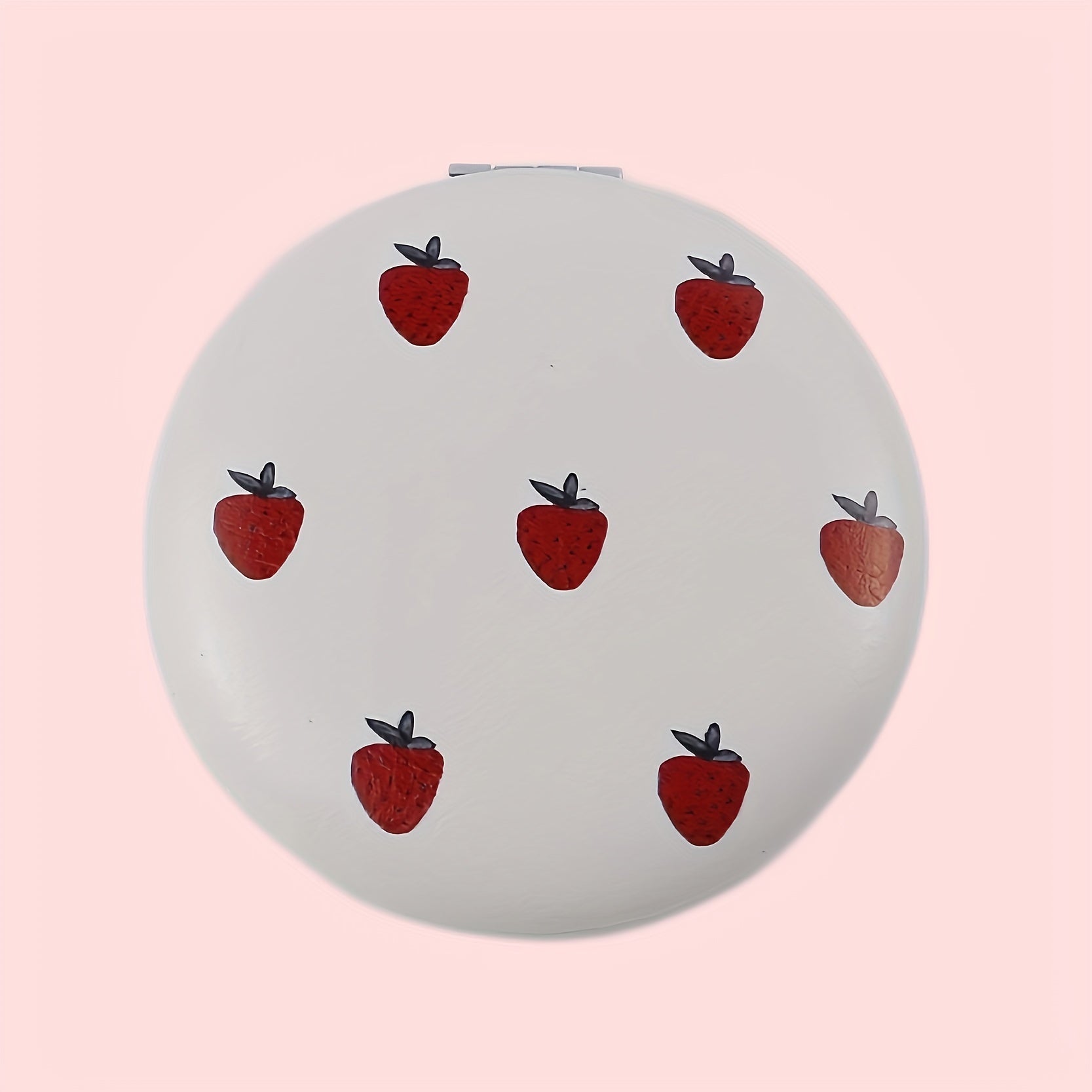 Strawberry Print Makeup Mirror Double Side Folding Cosmetic Vanity Mirror