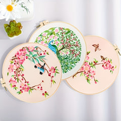 Birds Pattern Embroidery Starter Kit for Beginners