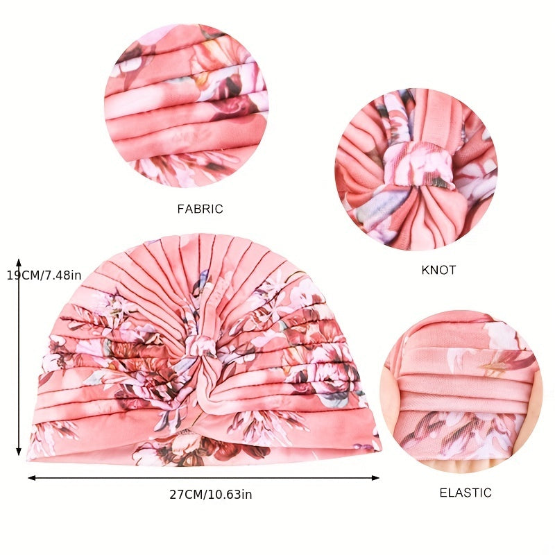 Boho Print Turban Cap Elastic Bandana Head Scarf for Women