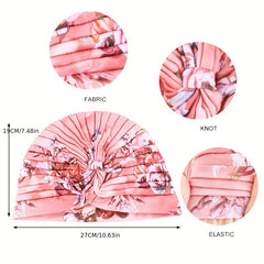 Boho Print Turban Cap Elastic Bandana Head Scarf for Women