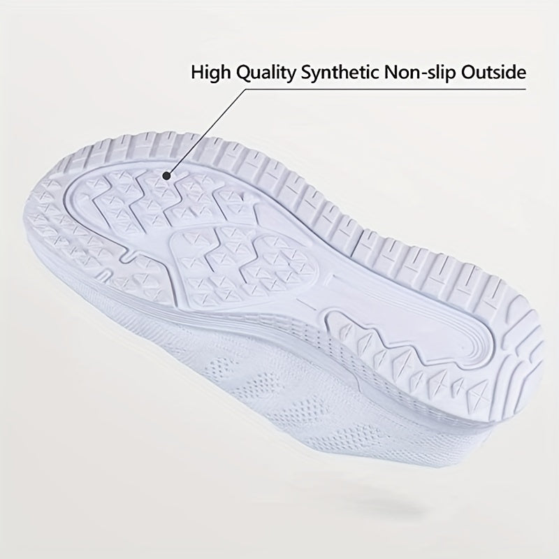 Women's Breathable Lace Up Knit Sports Shoes