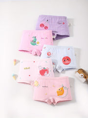 5 Pack Cartoon Fruit Printed Girls' Panties