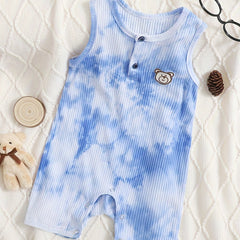 Baby Boy Tie Dye Jumpsuit Sleeveless Onesie