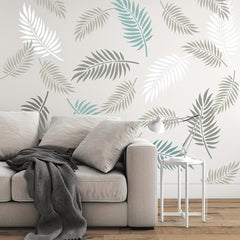 Large Reusable Palm Leaves Wall Stencil - Home Painting Decor
