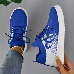 Women's Textured Ombre Lace Up Running Shoes