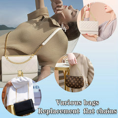 Iron Handbag Purse Chain Leather Bag Strap Handle Shoulder Straps Replacement