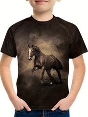 Horse Print T Shirts for Kids - Summer Outfit Essential