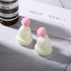Christmas Knitted Hat Earrings Party Jewelry Gift