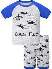 Toddler Girls Airplane Print Pajama Set