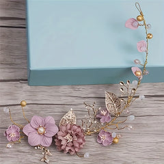 Flower Head Piece Garland Headdress Headband Retro Hair Accessories
