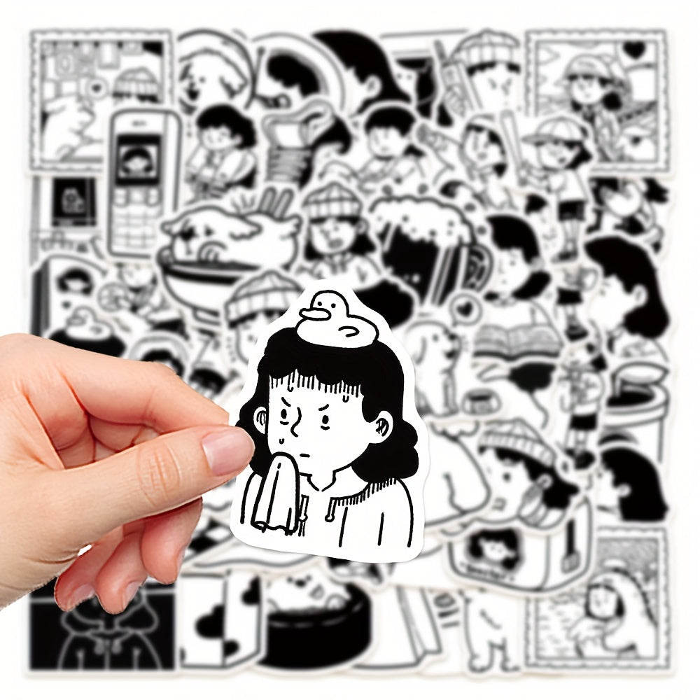 50pcs Little Dog Stickers Waterproof for Notebooks Laptops Journals Phone