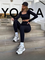 High Waist Yoga Pants Slim Fit Seamless Leggings Women's Activewear