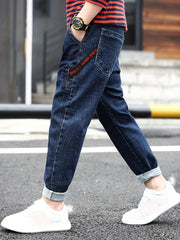 Toddle Boys Denim Long Pants With Pocket Kids Clothing