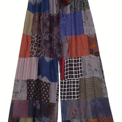 Hippie Patchwork Wide Leg Pants for Women