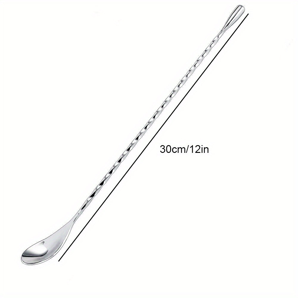 Stainless Steel Spiral Pattern Stirring Spoon
