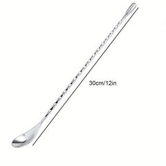 Stainless Steel Spiral Pattern Stirring Spoon