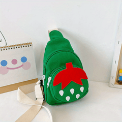 Strawberry Pattern Kids Messenger Bag Children Shoulder Chest Bag