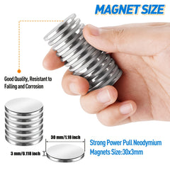 30 X 3mm Neodymium Magnets 8 KG Pull Strong Magnet