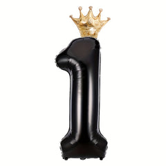 6 Cm Giant Number Crown Foil Balloon for Celebrations and Decorations