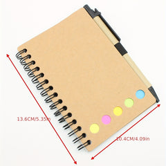 Multifunctional Notebooks Set with Ballpoint Pen, Sticky Notes
