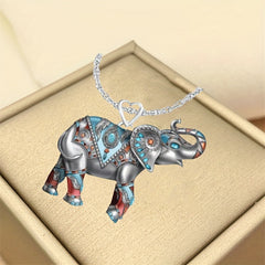 Elephant Pendant Necklace Jewelry Accessories Men Women