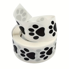 500 Dog Puppy Paw Prints Stickers Colorful Labels