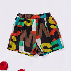 Boys Letter Pattern Shorts for Summer Kids Clothes
