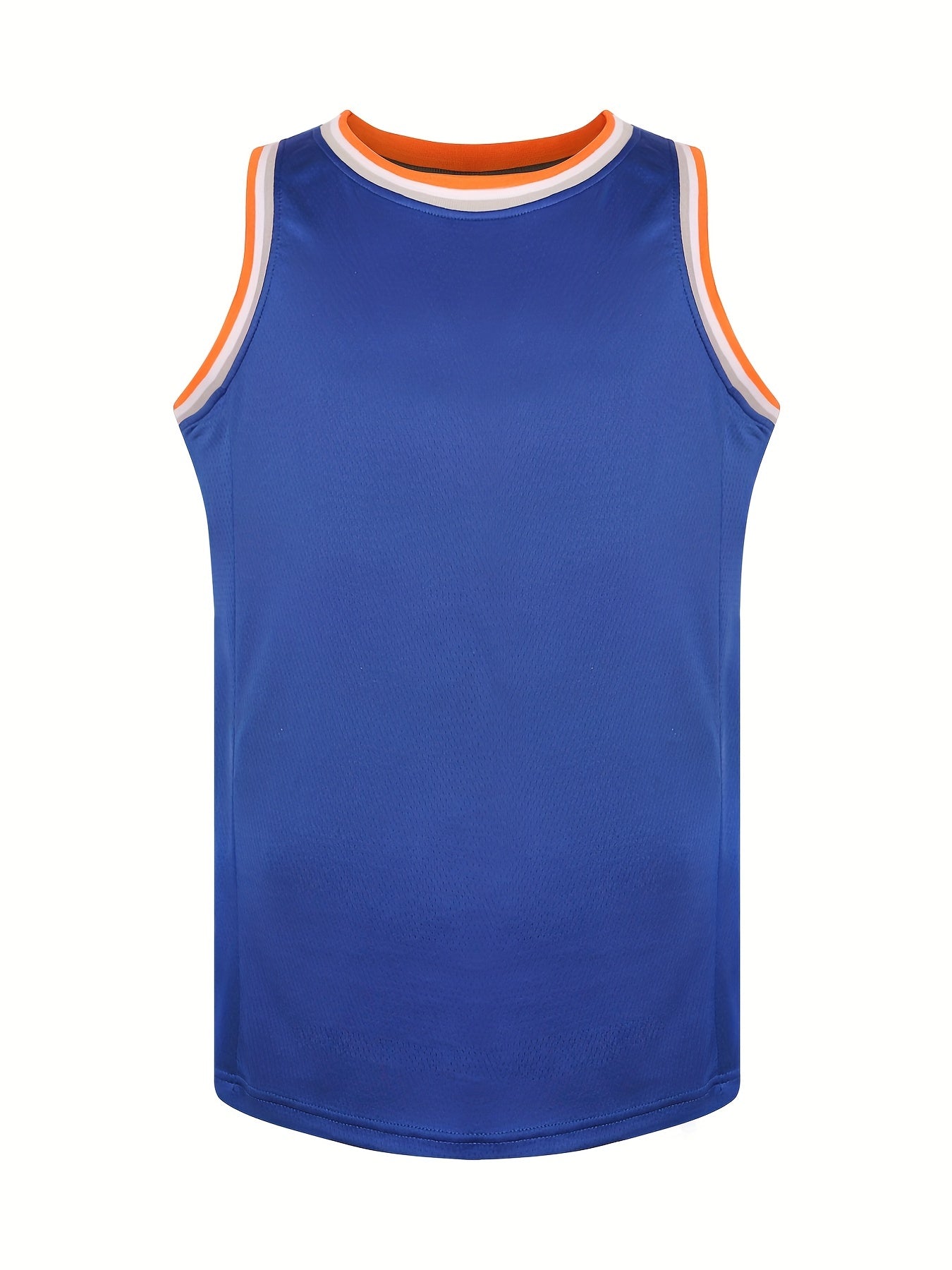 Men's Solid Basketball Jersey Active Breathable Sleeveless Shirt