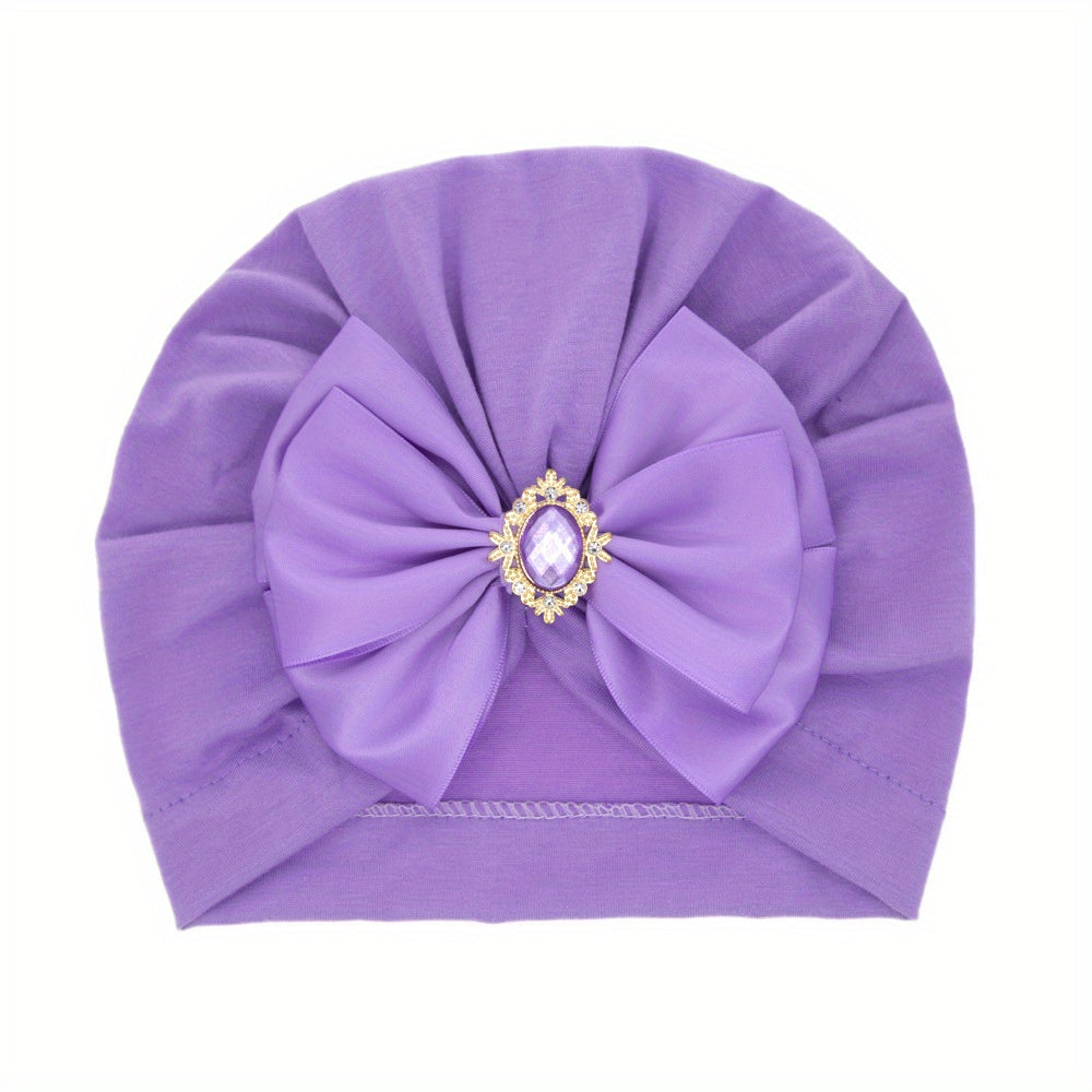 Rhinestone Baby Hat with Big Bow