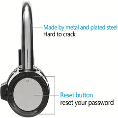 5 Digit Combination Lock 2 Pack, Padlock with 2 Combination Locks
