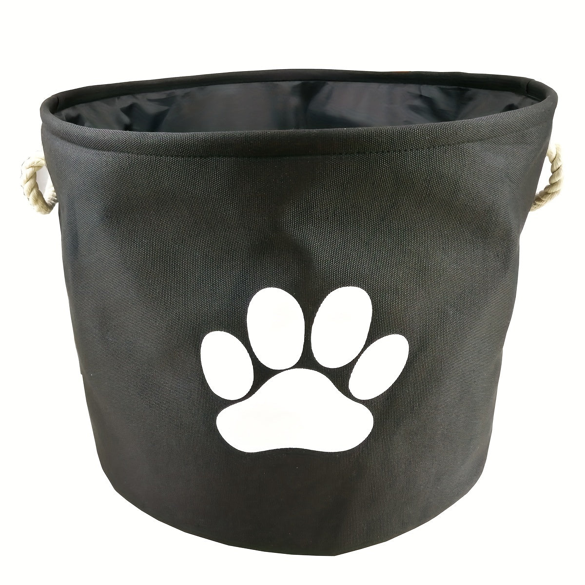 Round Collapsible Dog Storage Collection Bin Organizer