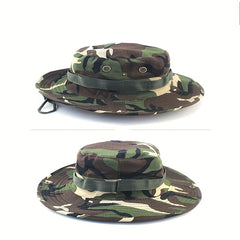 Outdoor Camouflage Sun Protection Bucket Hat for Camping Hiking Mountaineering
