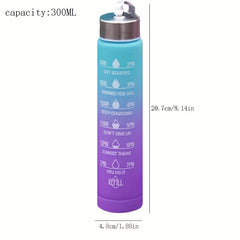 Gradient Frosted Plastic Water Cup Portable Large Capacity 3pcs Set