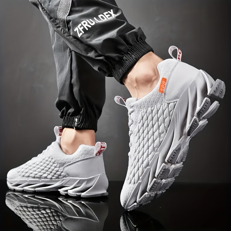 Men's Blade Type Sneakers Breathable Non-Slip Shoes for Outdoor Activities
