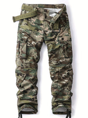 Men's Camo Cargo Pants Loose Fit Outdoor Work Hiking Fishing Angling
